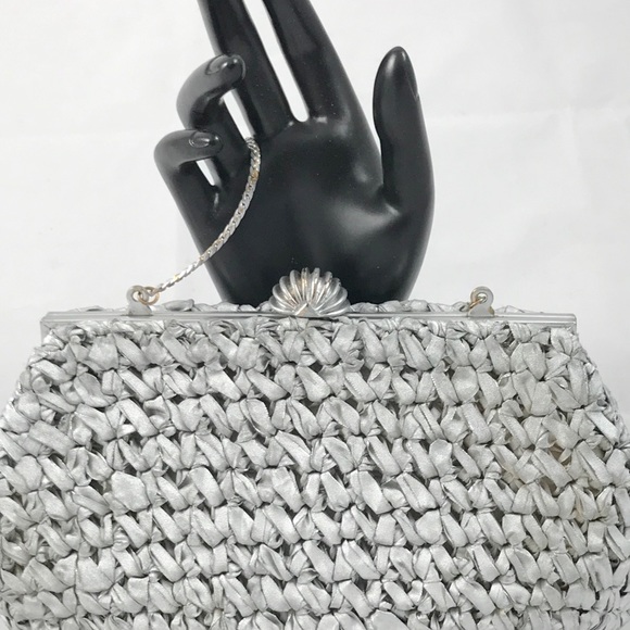 MM Morris Markowitz VTG Silver Clutch - Picture 2 of 8